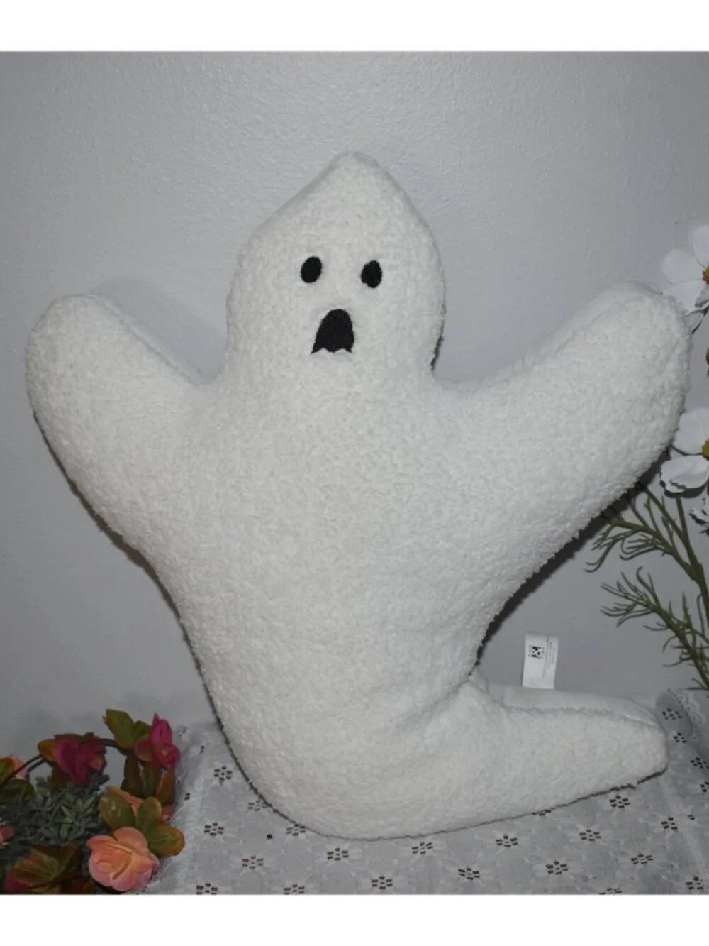 Place and Time Joann Spooky White Ghost Throw Pillow Fall Halloween Decor